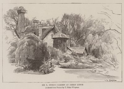 Sir R Owens Garten in Sheen Lodge von Theodore Blake Wirgman